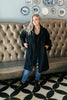 Deconstructed Oversized Trench Coat in Classic Black