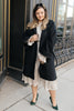 Deconstructed Oversized Trench Coat in Classic Black