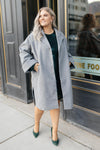 Deconstructed Oversized Trench Coat in Stone Gray