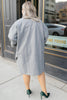 Deconstructed Oversized Trench Coat in Stone Gray