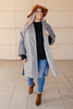 Deconstructed Oversized Trench Coat in Stone Gray