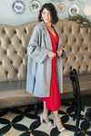 Deconstructed Oversized Trench Coat in Stone Gray