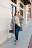 Deconstructed Oversized Trench Coat in Stone Gray