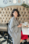 Deconstructed Oversized Trench Coat in Stone Gray