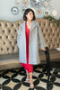 Deconstructed Oversized Trench Coat in Stone Gray
