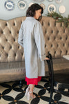 Deconstructed Oversized Trench Coat in Stone Gray