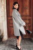 Deconstructed Oversized Trench Coat in Stone Gray