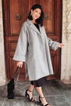 Deconstructed Oversized Trench Coat in Stone Gray
