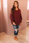 Designed For Details Sweater in Wine