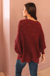 Designed For Details Sweater in Wine