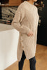 Diamond Details Sweater Dress/Tunic in Beige