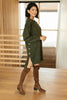 Diamond Details Sweater Dress in Olive