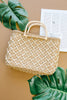 Diamond Weave Straw Bag