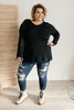 Distressed and Proud Sweater in Black