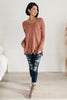 Distressed and Proud Sweater in Ginger