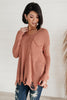 Distressed and Proud Sweater in Ginger