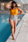 Dressed Up in Gingham Swim Bottoms