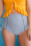 Dressed Up in Gingham Swim Bottoms