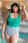 Dressed Up in Gingham Swim Bottoms