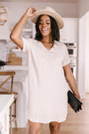 Elegantly Embroidered Shirt Dress