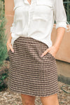 Elly Tweed Skirt in Hazelnut