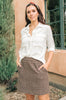 Elly Tweed Skirt in Hazelnut