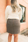 Elly Tweed Skirt in Hazelnut