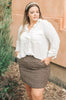 Elly Tweed Skirt in Hazelnut