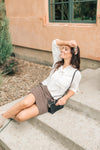 Elly Tweed Skirt in Hazelnut
