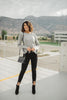 Elvira Hole In One Heather Gray Sweater