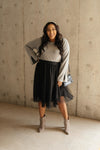Elvira Hole In One Heather Gray Sweater