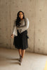Elvira Hole In One Heather Gray Sweater