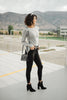 Elvira Hole In One Heather Gray Sweater