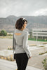 Elvira Hole In One Heather Gray Sweater