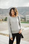 Elvira Hole In One Heather Gray Sweater