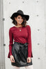 Elvira Hole In One Wine Sweater