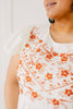 Embroidered Coral Floral Dress
