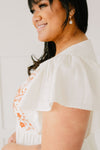 Embroidered Coral Floral Dress