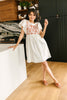 Embroidered Coral Floral Dress