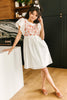 Embroidered Coral Floral Dress