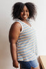 Emery Striped Tank in Blue