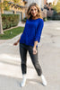 Eyelet Detailed Trumpet Sleeve Top