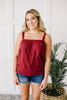 Eyelet You Know Camisole In Burgundy