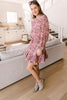 Fancy Me Floral Dress in Mauve