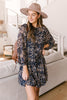 Fancy Me Floral Dress in Navy