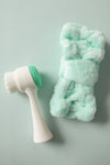 Facial Brush & Headband Set in Blue