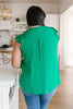 Fantastic Ruffle Sleeve in Kelly Green
