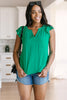 Fantastic Ruffle Sleeve in Kelly Green