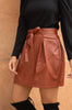Faux But Fabulous Leather Skirt In Brick