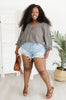 Feelin' The Breeze Blouse in Charcoal